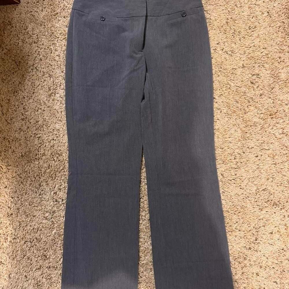 Fashion Bug Dress Pants Size 6 Gray Straight Leg Workwear